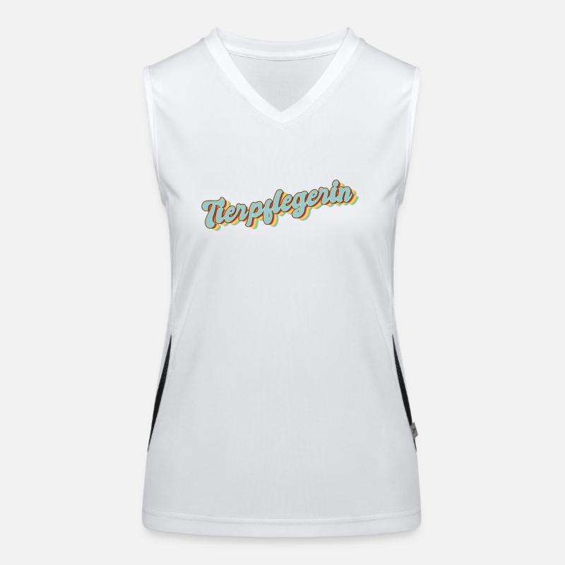 Tierwirt Abschluss-Geschenk Tierpflegerin Funktionelles Kontrast-Tank Top für Frauen
