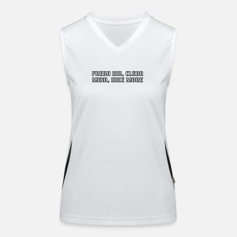Wandern - Fresh air, clear mind, hike more Funktionelles Kontrast-Tank Top für Frauen