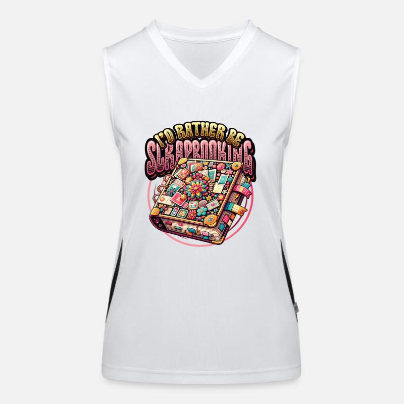 Mädchen Scrapbooking Enthusiast Scrapbook Funktionelles Kontrast-Tank Top für Frauen