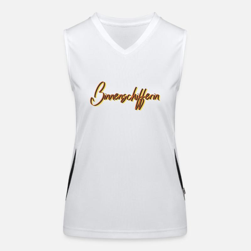 Schiffe Abschluss-Geschenk Binnenschifferin Funktionelles Kontrast-Tank Top für Frauen