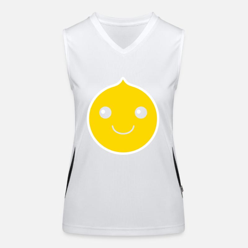 citron Débardeur respirant contrasté Femme