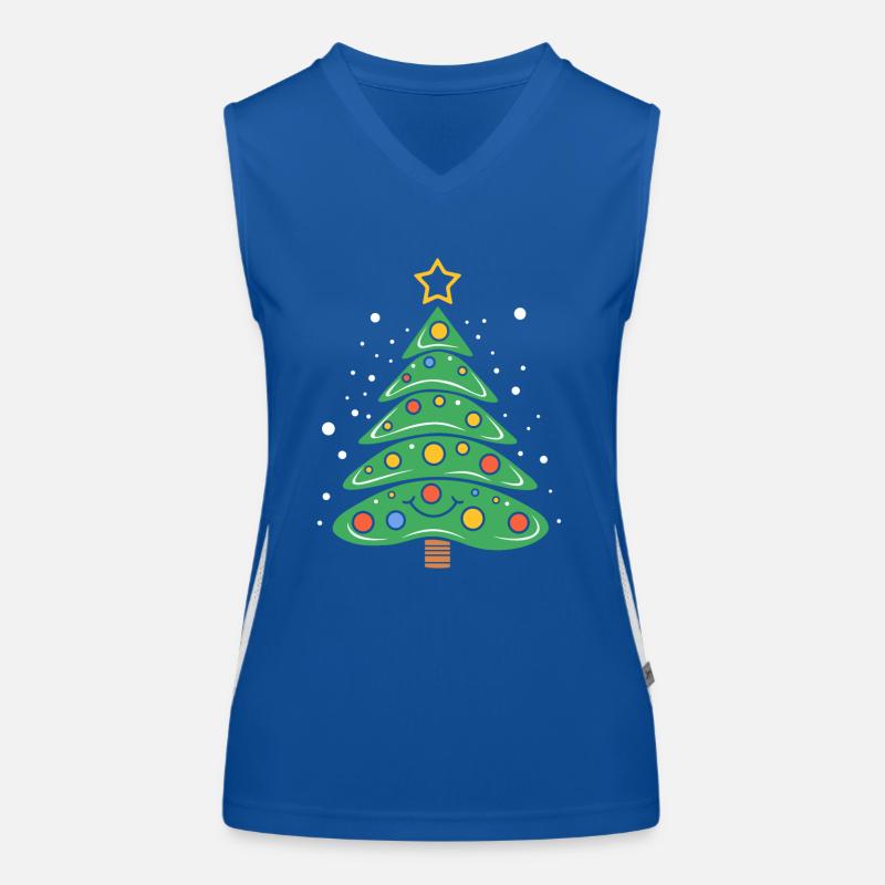 Kleiner Weihnachtsbaum Funktionelles Kontrast-Tank Top für Frauen