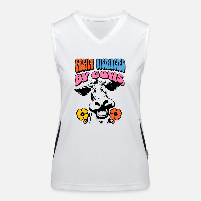 Vache Vaches Débardeur respirant contrasté Femme