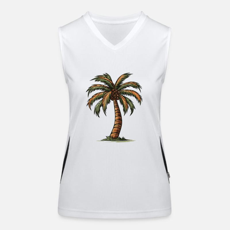 Palme Symbol Funktionelles Kontrast-Tank Top für Frauen