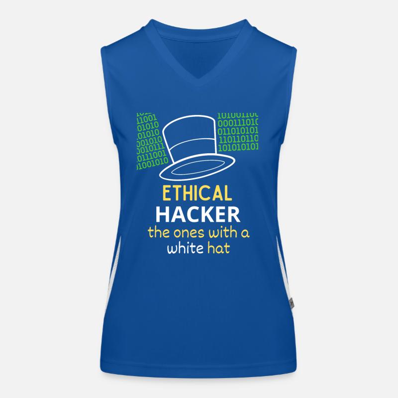 Ethical Hacker White Hat Débardeur respirant contrasté Femme