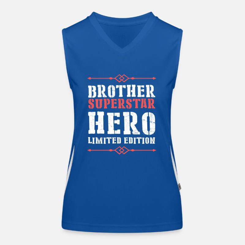 Bester Bruder Held Spruch Funktionelles Kontrast-Tank Top für Frauen