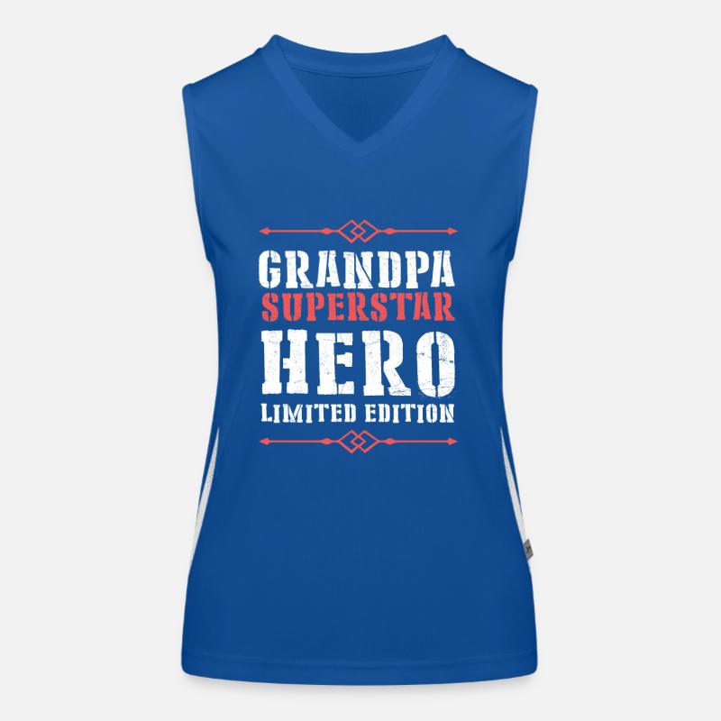 Bester Opa Held Spruch Funktionelles Kontrast-Tank Top für Frauen