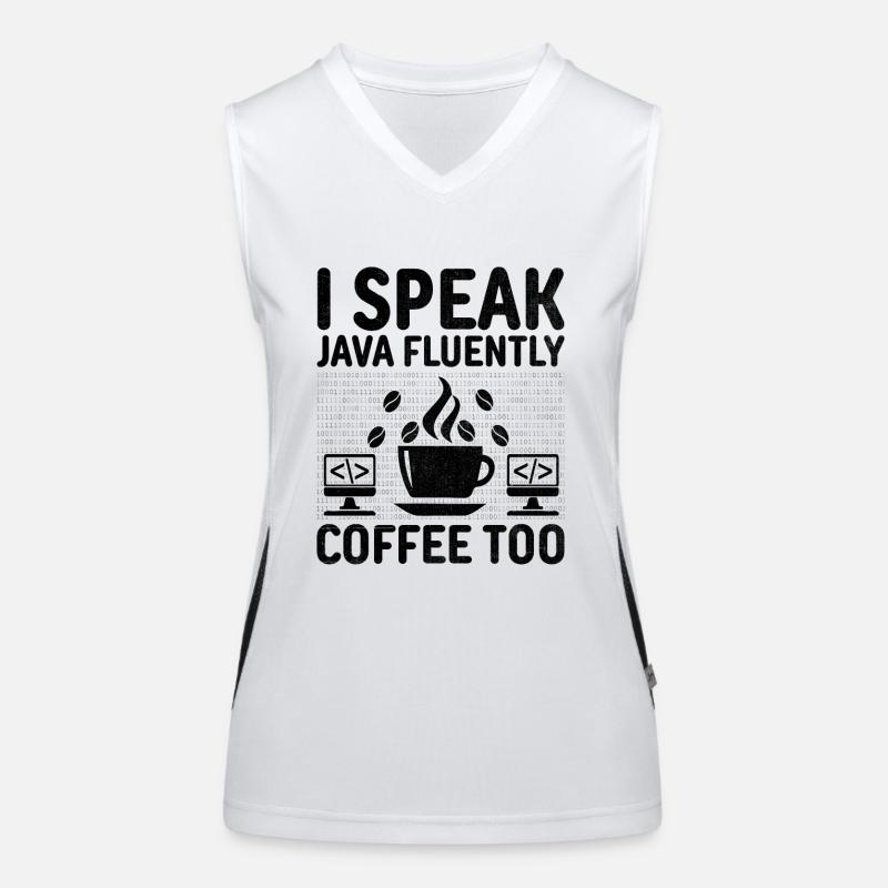 Kaffee-Codierung Programmierer Programmierer Entwickler Nerd Coff Funktionelles Kontrast-Tank Top für Frauen