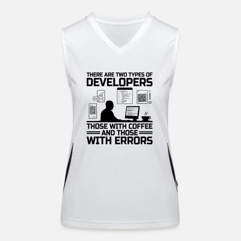 Kaffee-Codierung Programmierer Programmierer Entwickler Nerd Coff Funktionelles Kontrast-Tank Top für Frauen