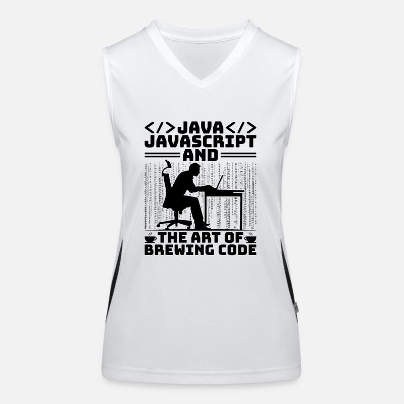 Kaffee-Codierung Programmierer Programmierer Entwickler Nerd Coff Funktionelles Kontrast-Tank Top für Frauen