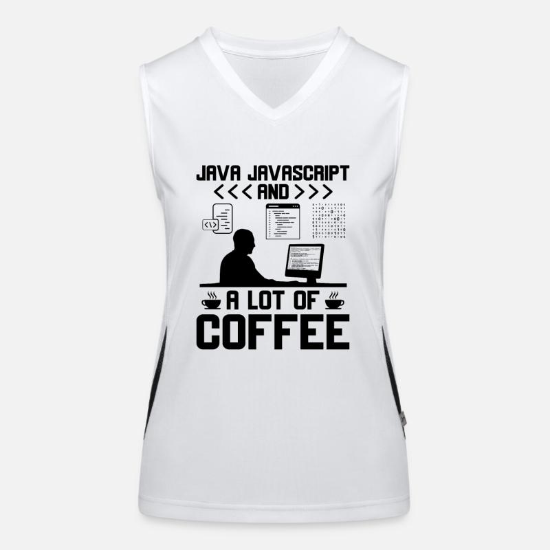 Café Codage Programmeur Codeur Développeur Nerd Coff Débardeur respirant contrasté Femme