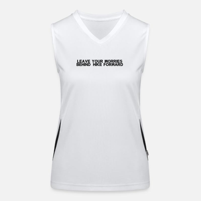 Hiking - Leave your worries behind, hike forward Women's Functional Contrast Tank Top