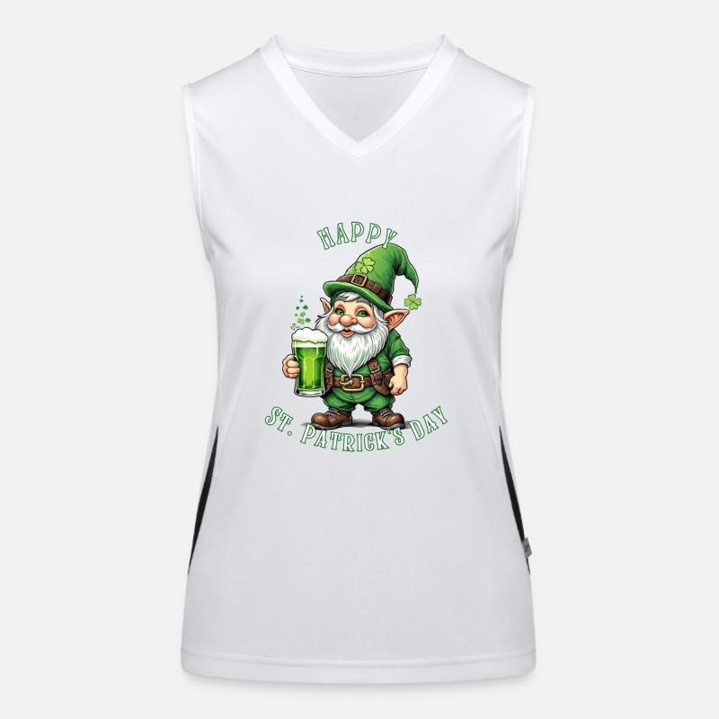 Leprechaun de la Saint-Patrick I Bière verte I Débardeur respirant contrasté Femme