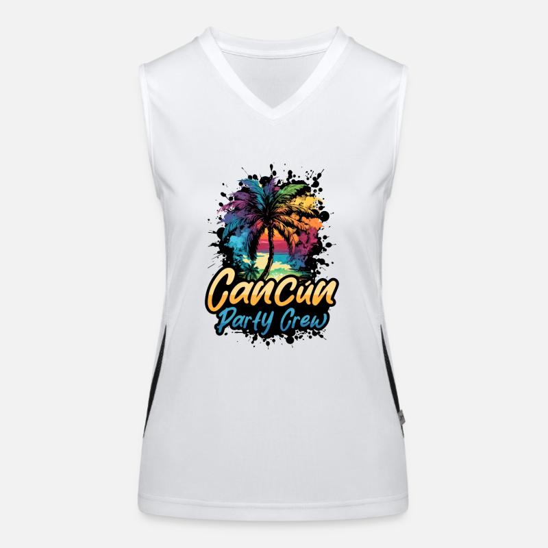 Cancun Party Crew Urlaub Funktionelles Kontrast-Tank Top für Frauen