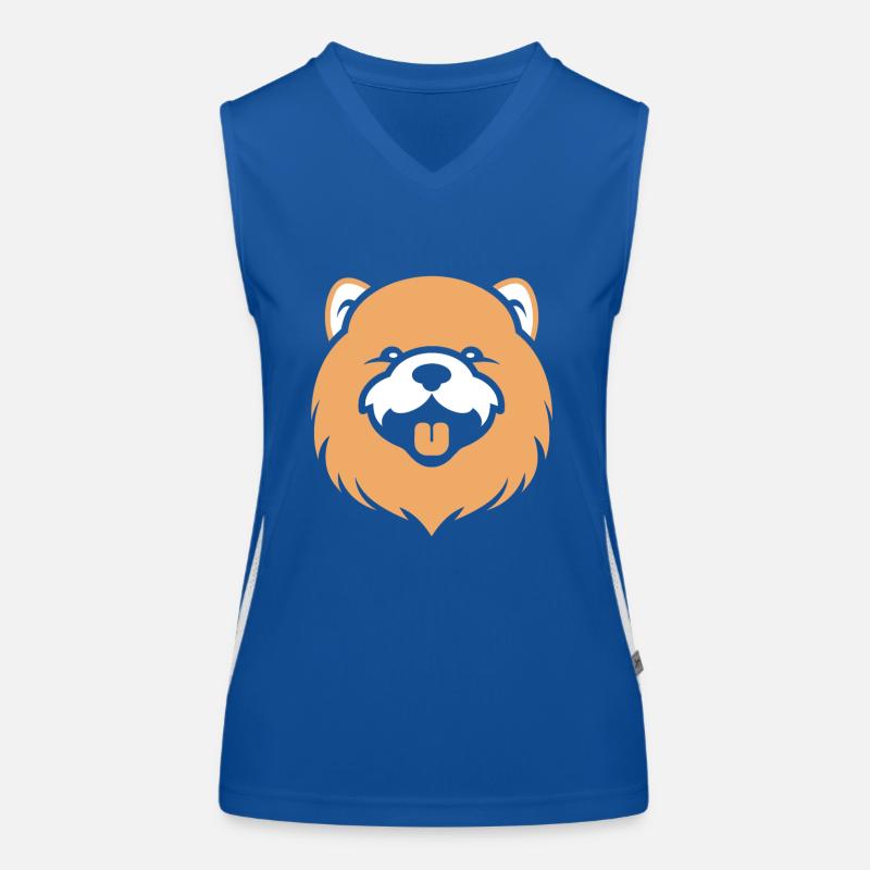 Chow Chow Hund Funktionelles Kontrast-Tank Top für Frauen