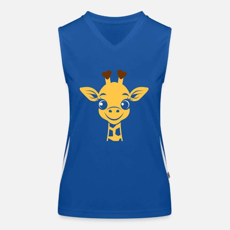 Kopf der Giraffe Funktionelles Kontrast-Tank Top für Frauen