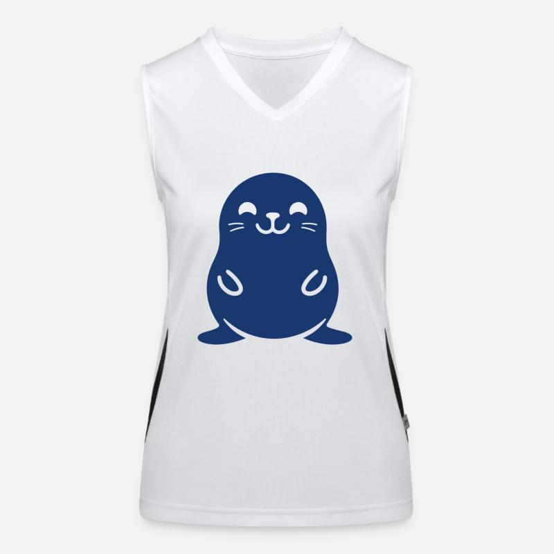 Seelöwe Funktionelles Kontrast-Tank Top für Frauen