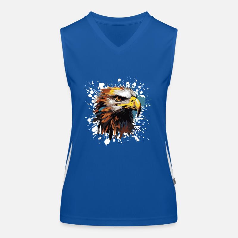 Eagle Pop Art Head Women's Functional Contrast Tank Top