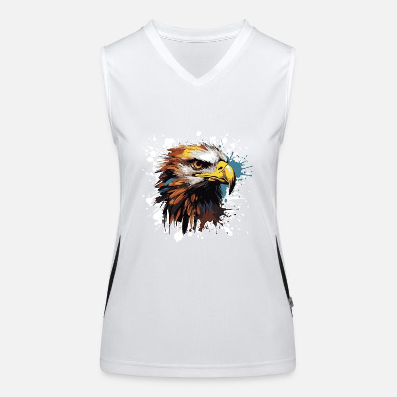 Eagle Pop Art Head Women's Functional Contrast Tank Top
