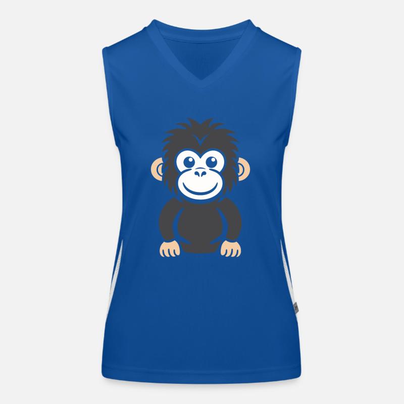 Humour petit singe babouin Débardeur respirant contrasté Femme