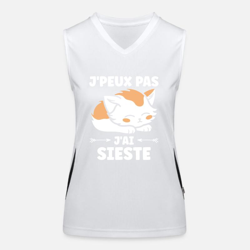 J'ai sieste Débardeur respirant contrasté Femme