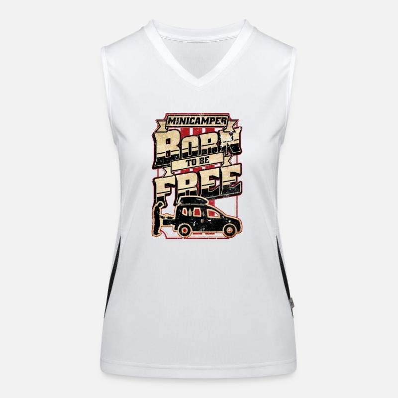 Minicamper BORN Camping-Camper Microcamper Funktionelles Kontrast-Tank Top für Frauen