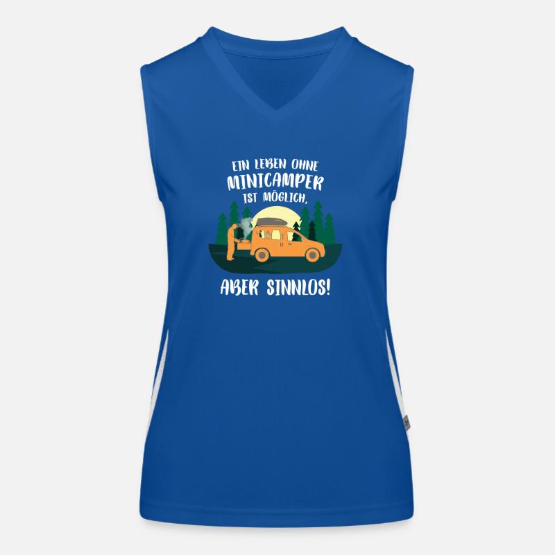 Minicamper SENSELESS Camping-Camper Microcamper Women's Functional Contrast Tank Top