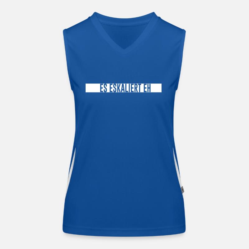 Es Eskaliert Eh Spruch Party Funktionelles Kontrast-Tank Top für Frauen