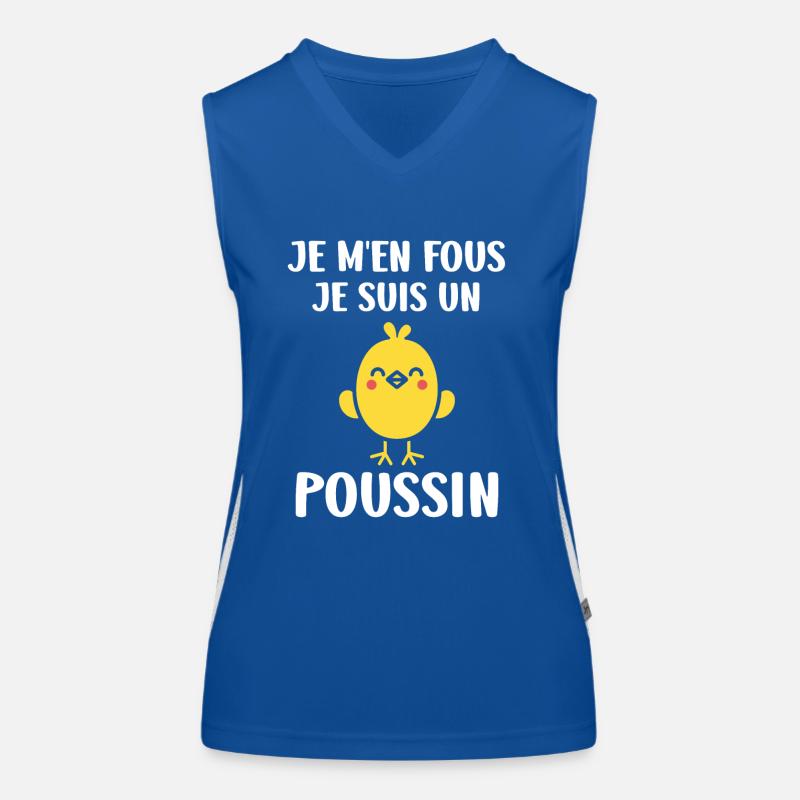 Humour petit poussin Débardeur respirant contrasté Femme