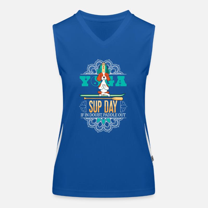 SUP paddleboarding Stand Up Paddle Hunde Yoga Funktionelles Kontrast-Tank Top für Frauen