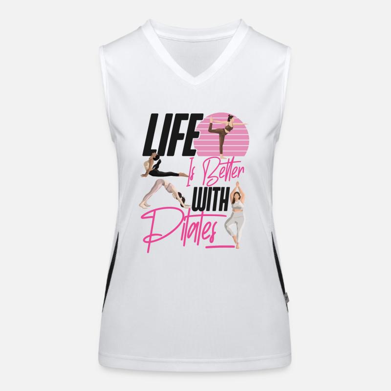 Pilates Instructor Teacher Life Is Funktionelles Kontrast-Tank Top für Frauen