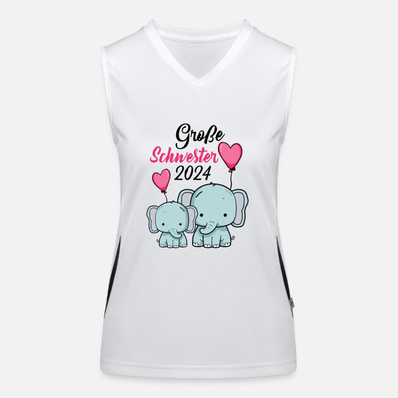 Große Schwester 2024 Funktionelles Kontrast-Tank Top für Frauen