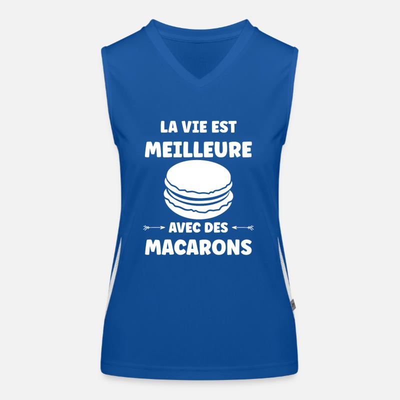 macarons Débardeur respirant contrasté Femme