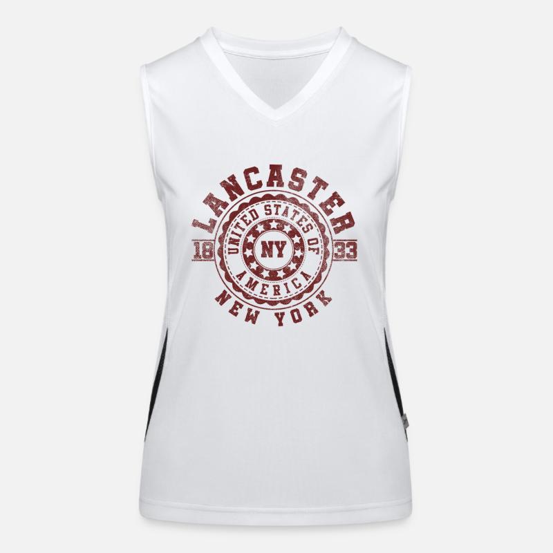 Lancaster NY | New York Reise & Souvinier Geschenk Funktionelles Kontrast-Tank Top für Frauen