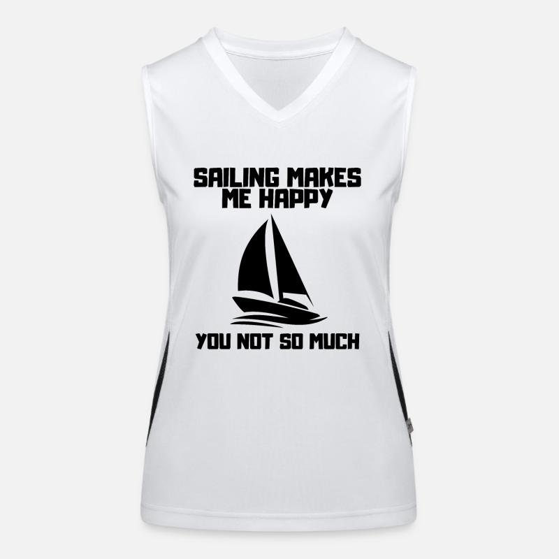 Sailing, Sailing, Sailboat, Sailing Ship, Sailing Women's Functional Contrast Tank Top
