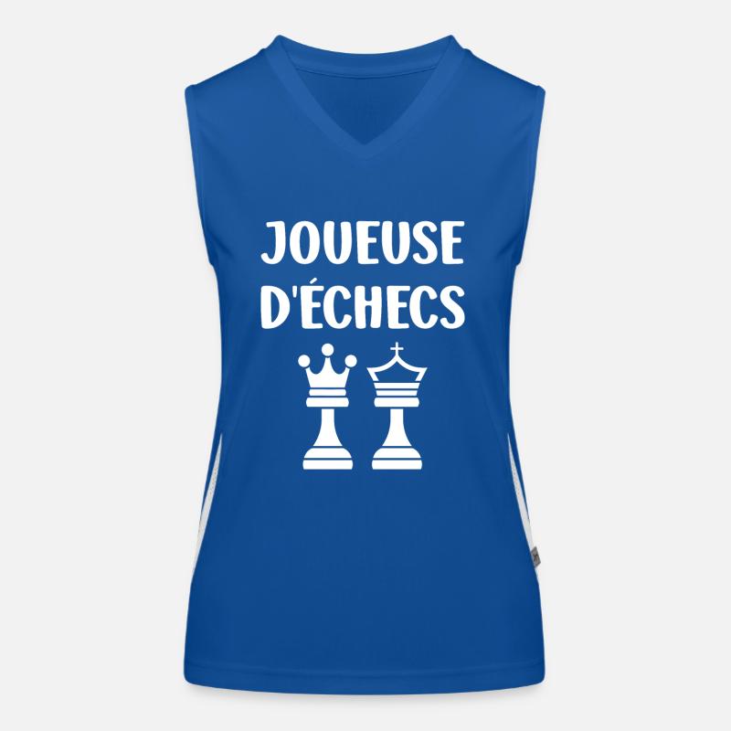 Humour échecs Débardeur respirant contrasté Femme