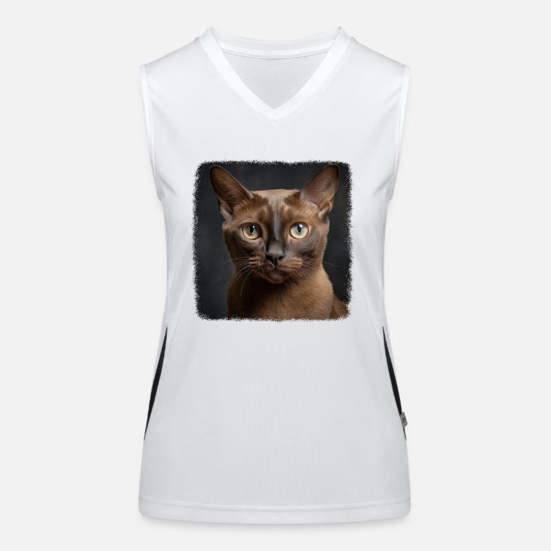 Chat birman Birmanie Katze Débardeur respirant contrasté Femme
