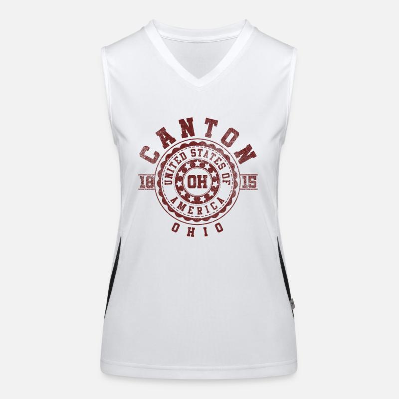 Canton OH | Ohio Souvenir & Gift Women's Functional Contrast Tank Top