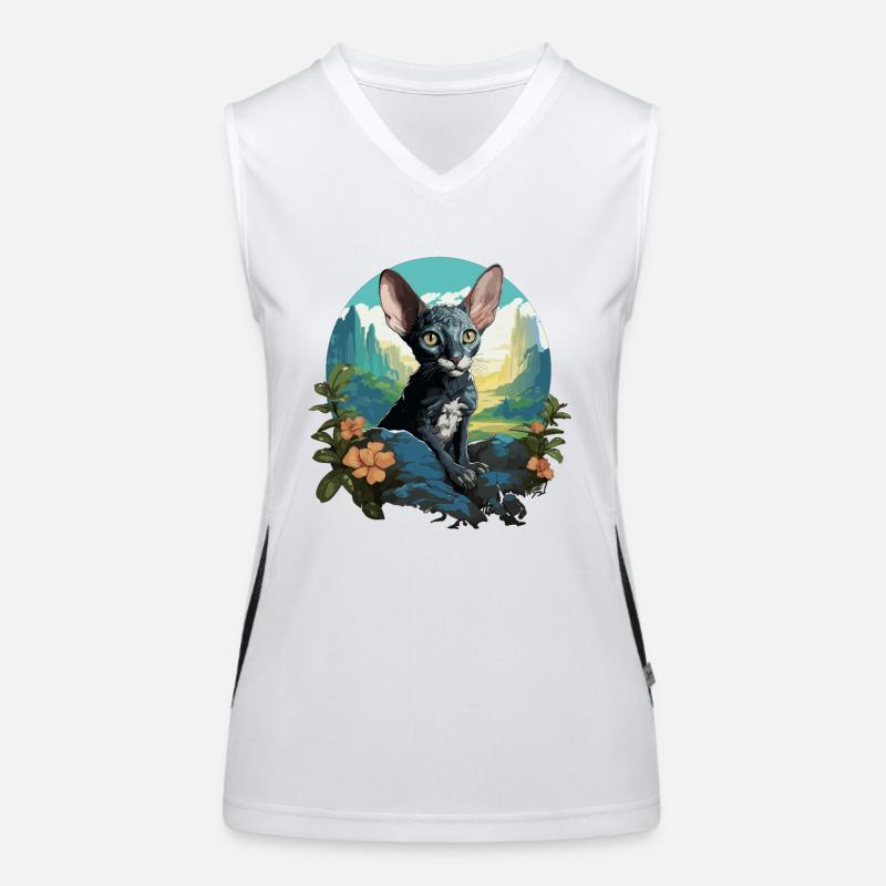 Cornish Rex Kätzchen Cornish Rex Katze Funktionelles Kontrast-Tank Top für Frauen