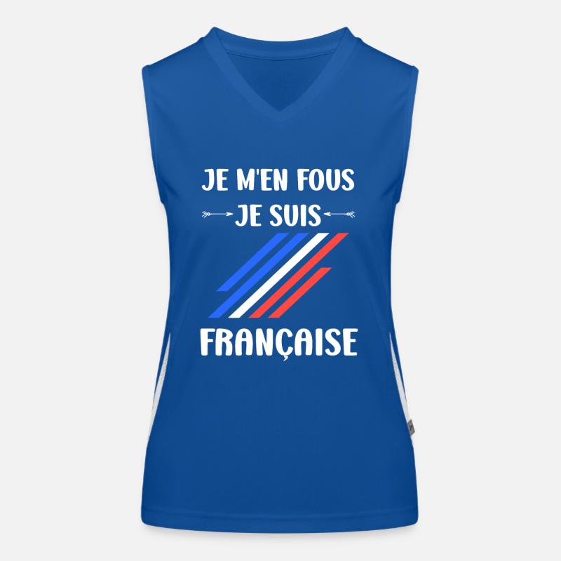 Je suis français Débardeur respirant contrasté Femme