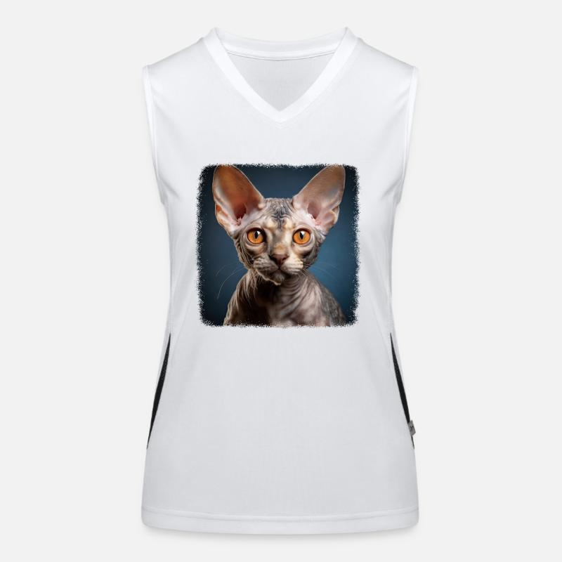 Chaton Devon Rex Chat Devon Rex Débardeur respirant contrasté Femme
