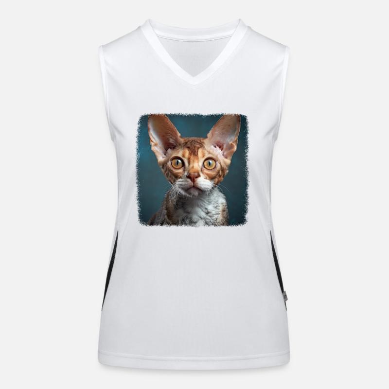 Devon Rex Kätzchen Devon Rex Katze Funktionelles Kontrast-Tank Top für Frauen
