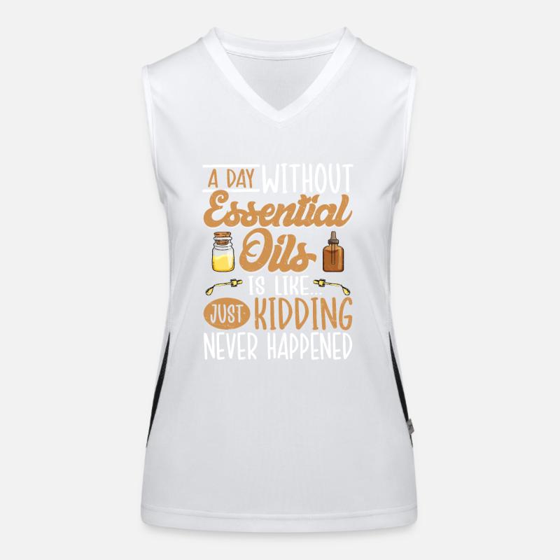 A Day Without Essential Oils Natural Healing Funktionelles Kontrast-Tank Top für Frauen