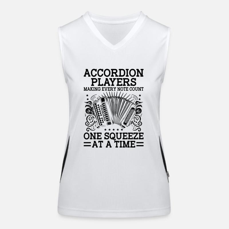 Accordion Players Making Every Note Count One Sque Women's Functional Contrast Tank Top