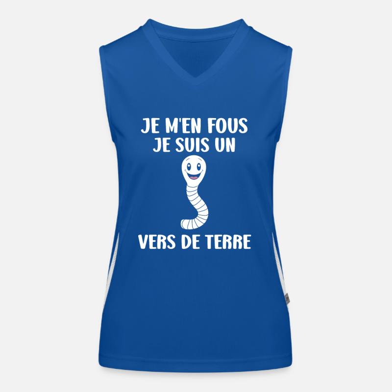 Humour ver de terre Débardeur respirant contrasté Femme
