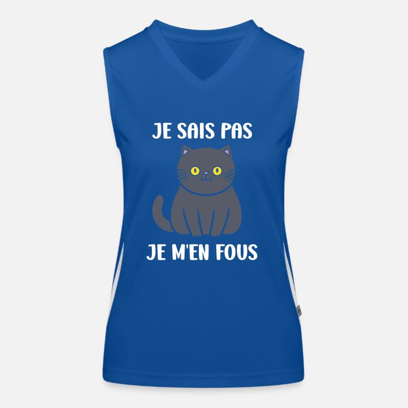 Humour chat chartreux Débardeur respirant contrasté Femme