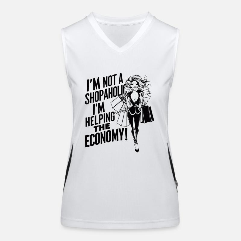 ICH HELFE DER WIRTSCHAFT Funktionelles Kontrast-Tank Top für Frauen