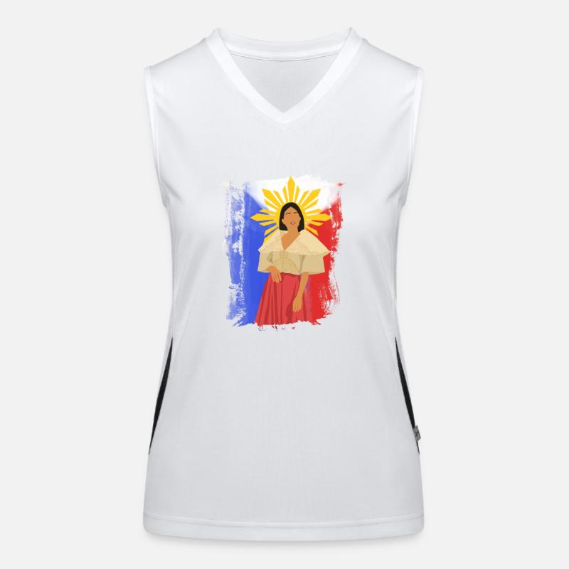 Philippines Drapeau philippin Philippines I Cadeau Débardeur respirant contrasté Femme