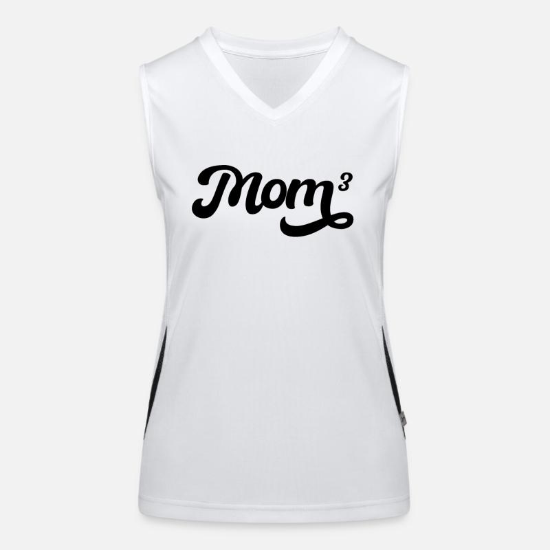 Mama 3 Kinder Muttertag Mama Hoch 3 Geschenk Funktionelles Kontrast-Tank Top für Frauen