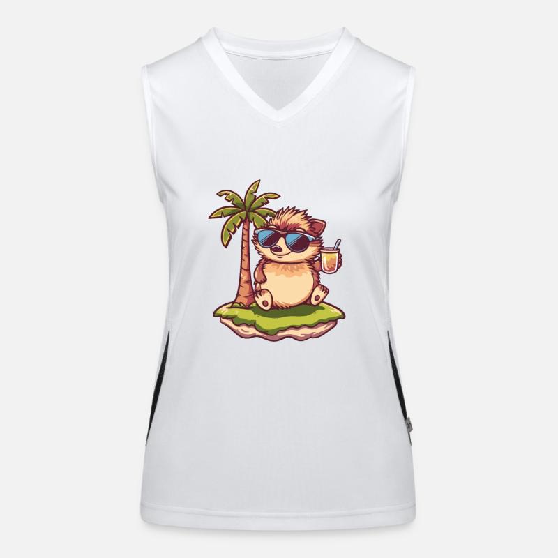 Igel Sommer Strand Urlaub Funktionelles Kontrast-Tank Top für Frauen